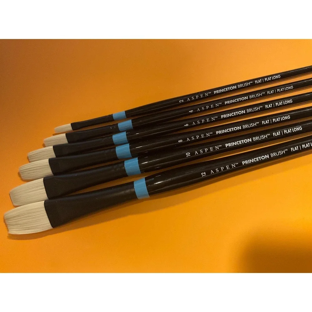 Princeton Aspen Oil Paint Brushes Sets Assorted Sizes 2-12 Flat OR Bright